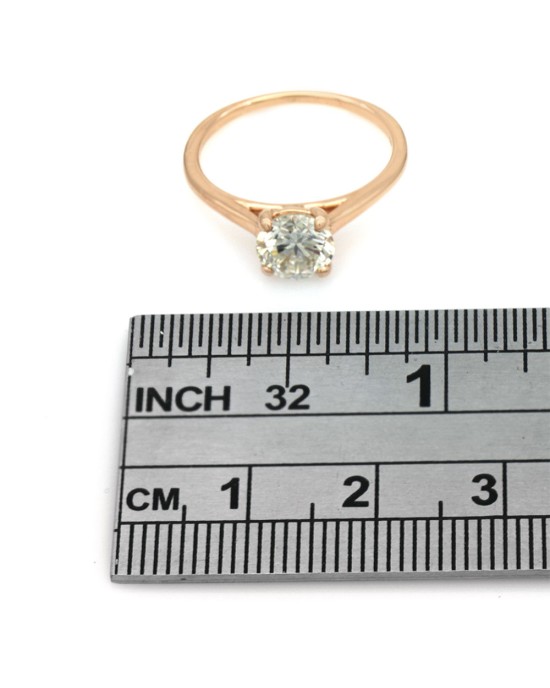 1.01ct GIA Certified Round Brilliant Cut Diamond Solitaire Ring